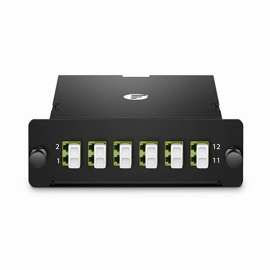 FHD™ MTP®-LC Cassette, OM5 Multimode, Type A, 12 Fibers, MTP®-12 (Male) to 6 x LC Duplex, 0.35dB Max.