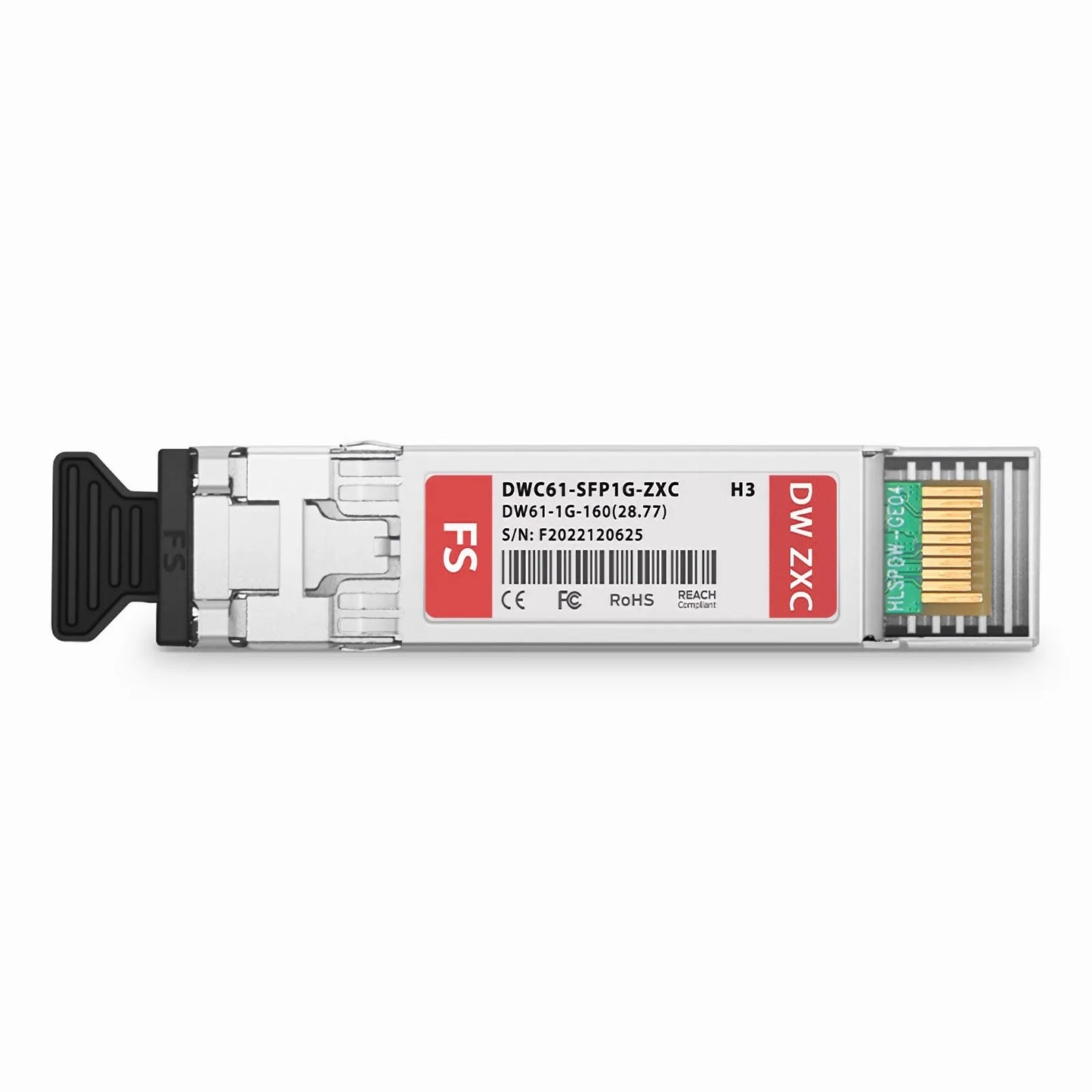 H3C C61 DWDM-SFP1G-28.77-160 Compatible SFP 1000BASE-DWDM 1528.77nm 100GHz 160km DOM Duplex LC/UPC SMF Optical Transceiver Module for Transmission