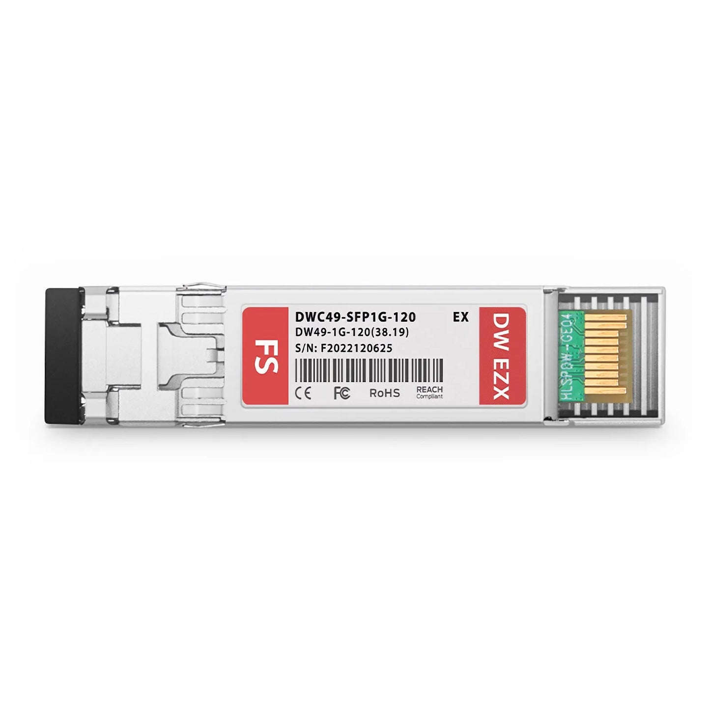 Extreme Networks C49 DWDM-SFP1G-38.19-120 Compatible SFP 1000BASE-DWDM 1538.19nm 100GHz 120km DOM Duplex LC/UPC SMF Optical Transceiver Module for Transmission