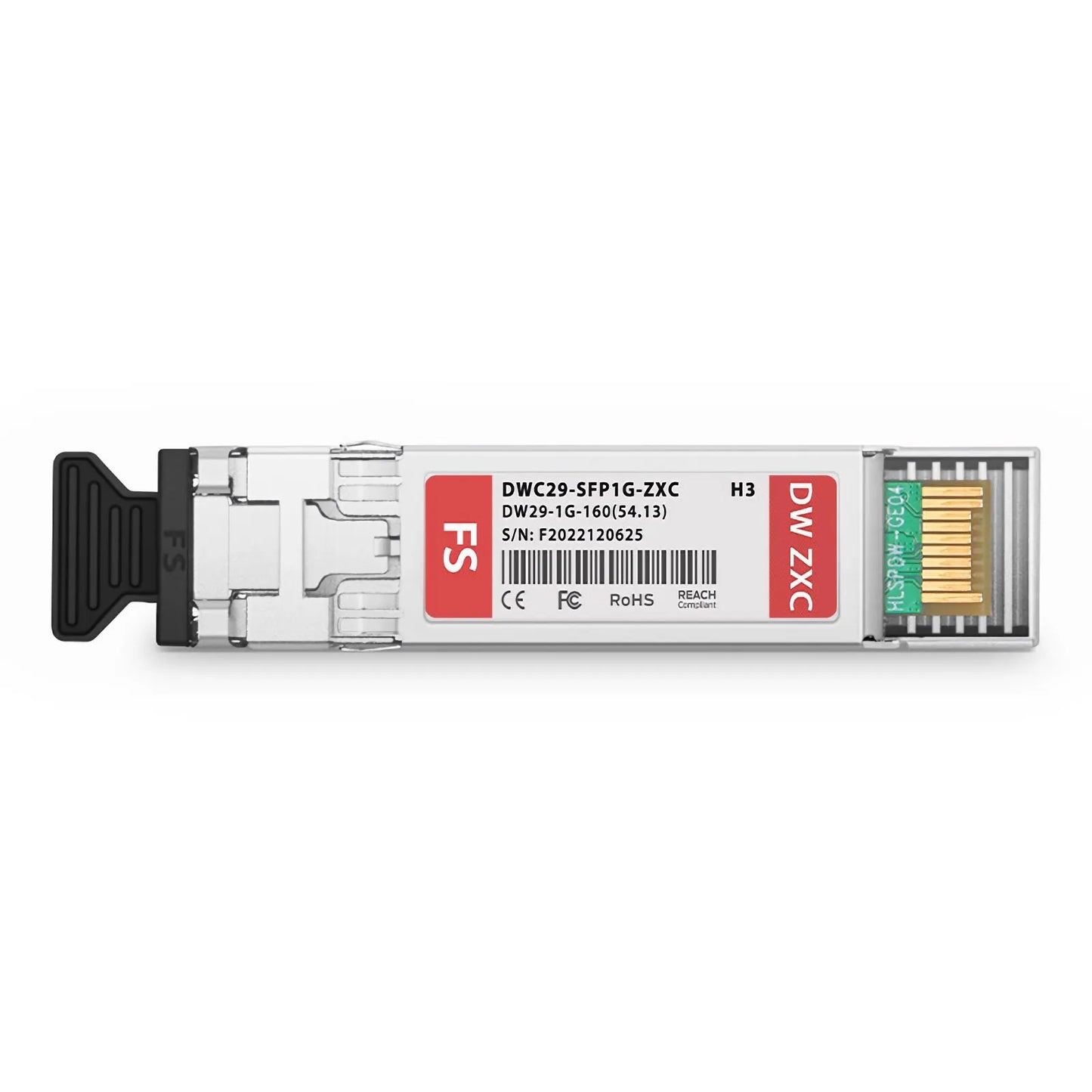H3C C29 DWDM-SFP1G-54.13-160 Compatible SFP 1000BASE-DWDM 1554.13nm 100GHz 160km DOM Duplex LC/UPC SMF Optical Transceiver Module for Transmission