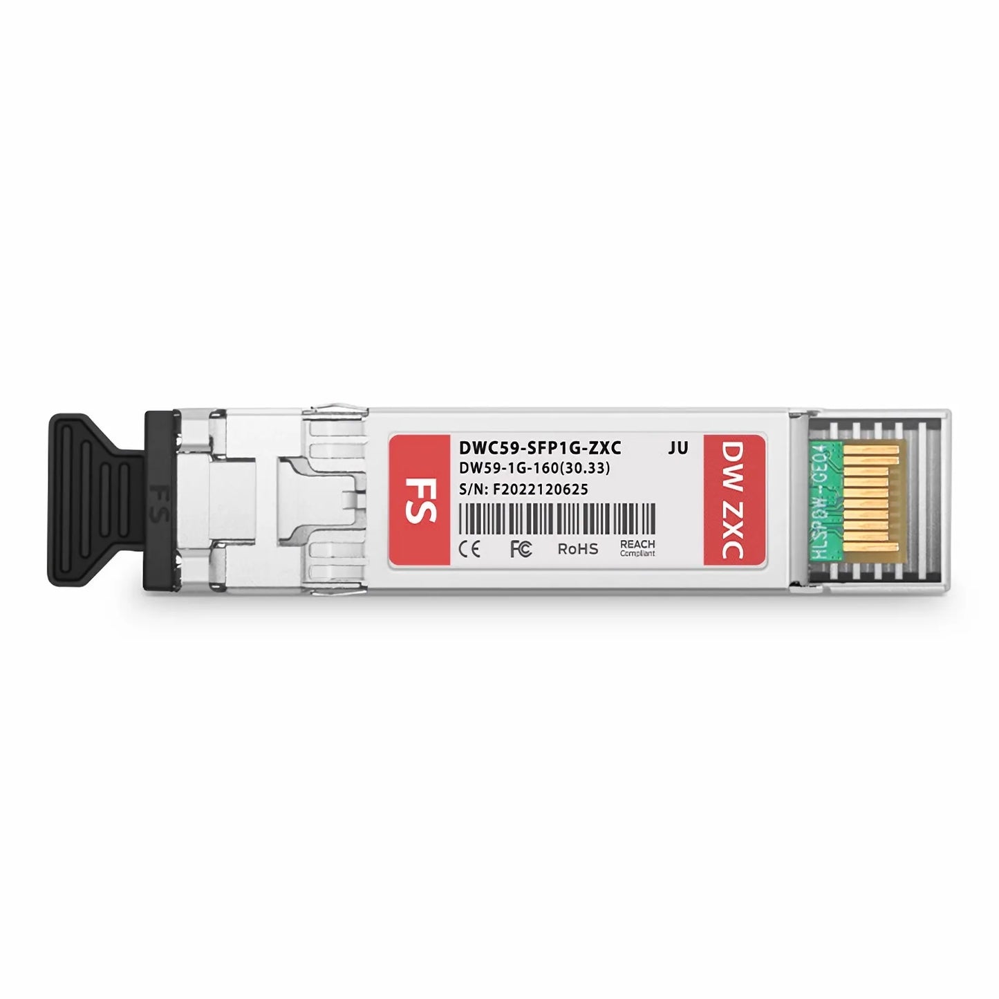 Juniper Networks C59 SFP-1G-DW59-160 Compatible SFP 1000BASE-DWDM 1530.33nm 100GHz 160km DOM Duplex LC/UPC SMF Optical Transceiver Module for Transmission