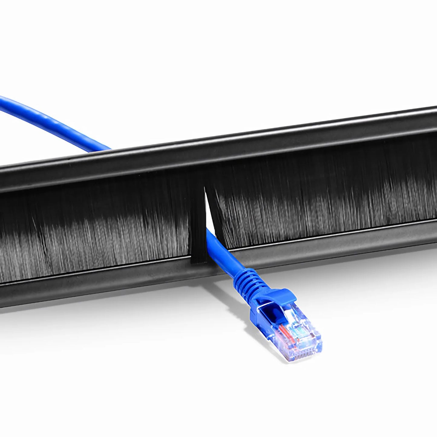 Blanking Pass Through Panel, Brush Strip, 1RU 19 in. Wide