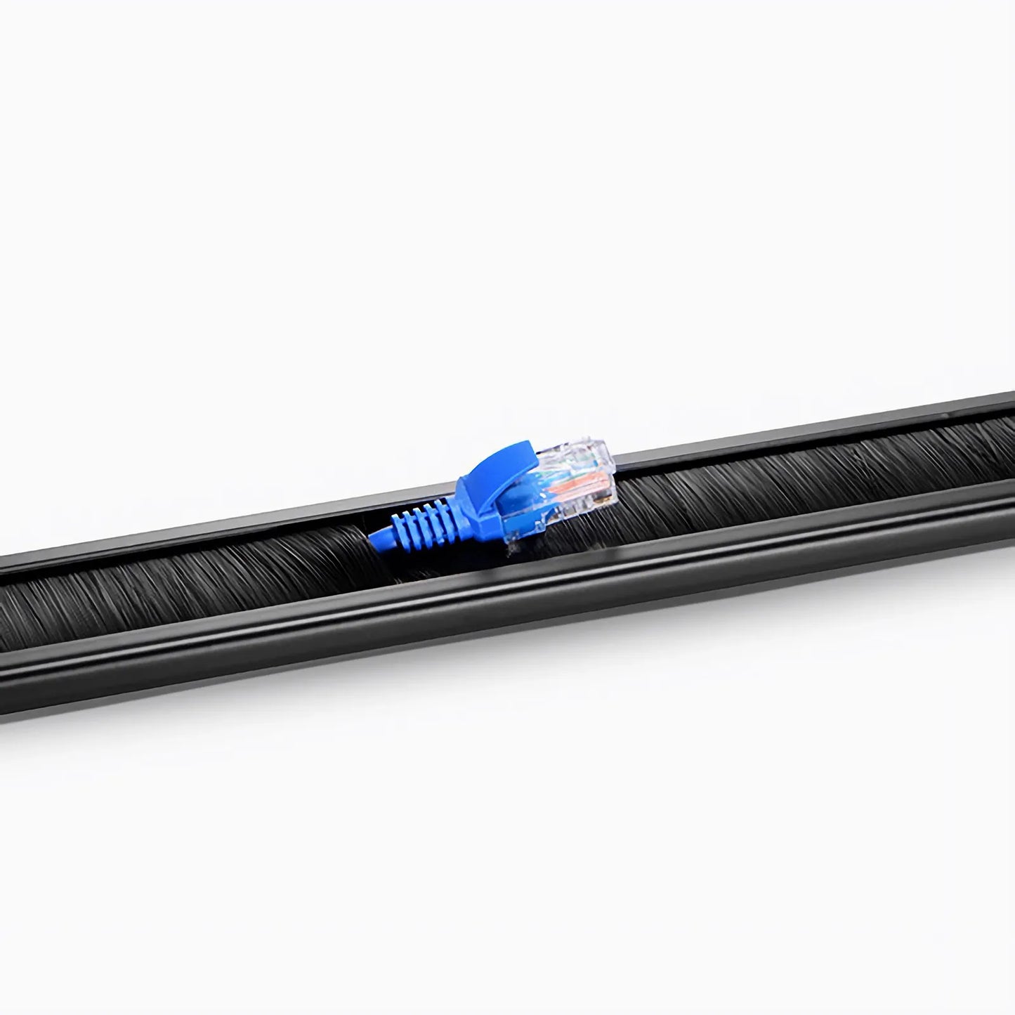 Blanking Pass Through Panel, Brush Strip, 1RU 19 in. Wide
