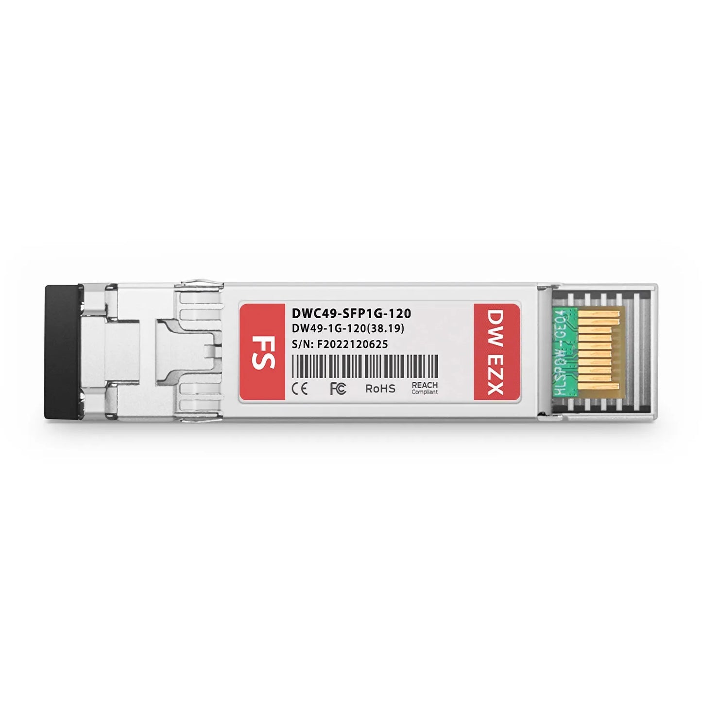 Cisco C49 DWDM-SFP-3819 Compatible SFP 1000BASE-DWDM 1538.19nm 100GHz 120km DOM Duplex LC/UPC SMF Optical Transceiver Module for Transmission