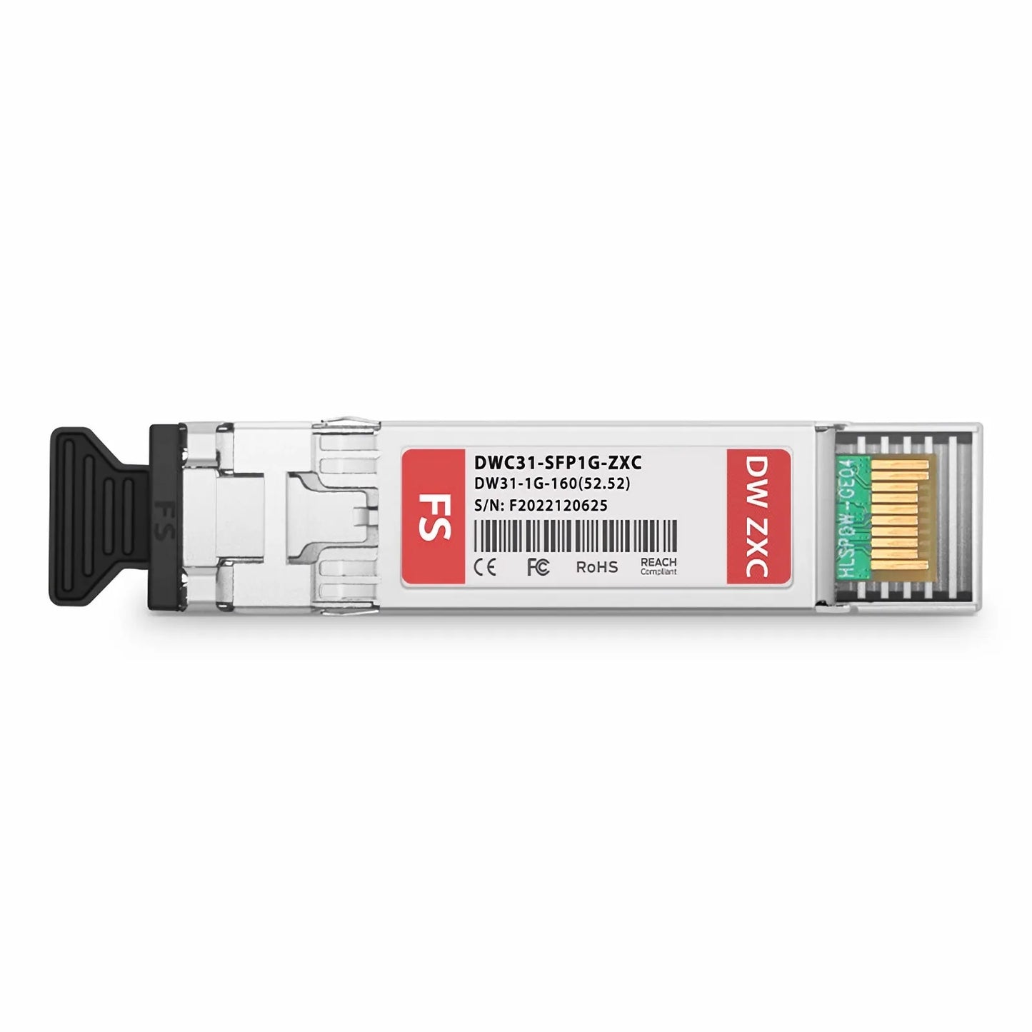 Cisco C31 DWDM-SFP-5252 Compatible SFP 1000BASE-DWDM 1552.52nm 100GHz 160km DOM Duplex LC/UPC SMF Optical Transceiver Module for Transmission