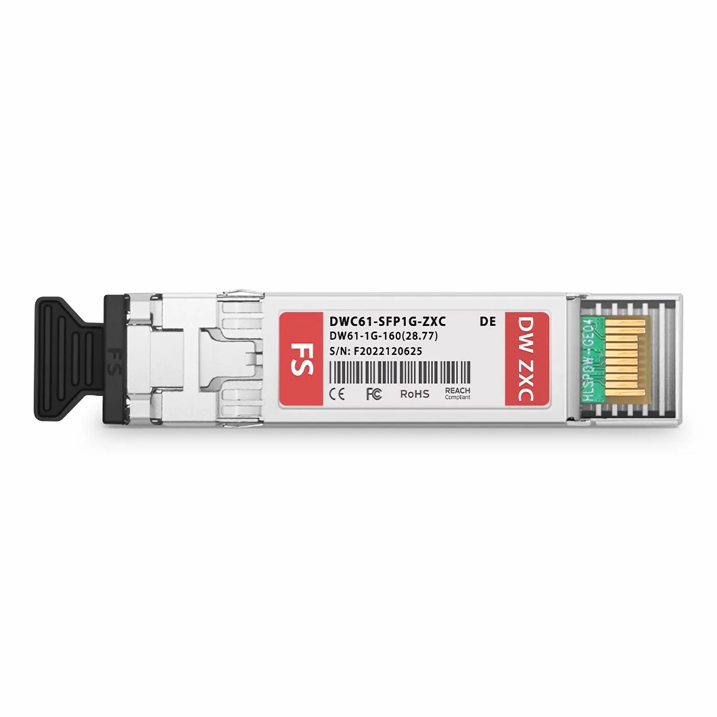 Dell C61 Compatible 1000BASE-DWDM SFP 1528.77nm 100GHz 160km DOM Duplex LC/UPC SMF Optical Transceiver Module for Transmission