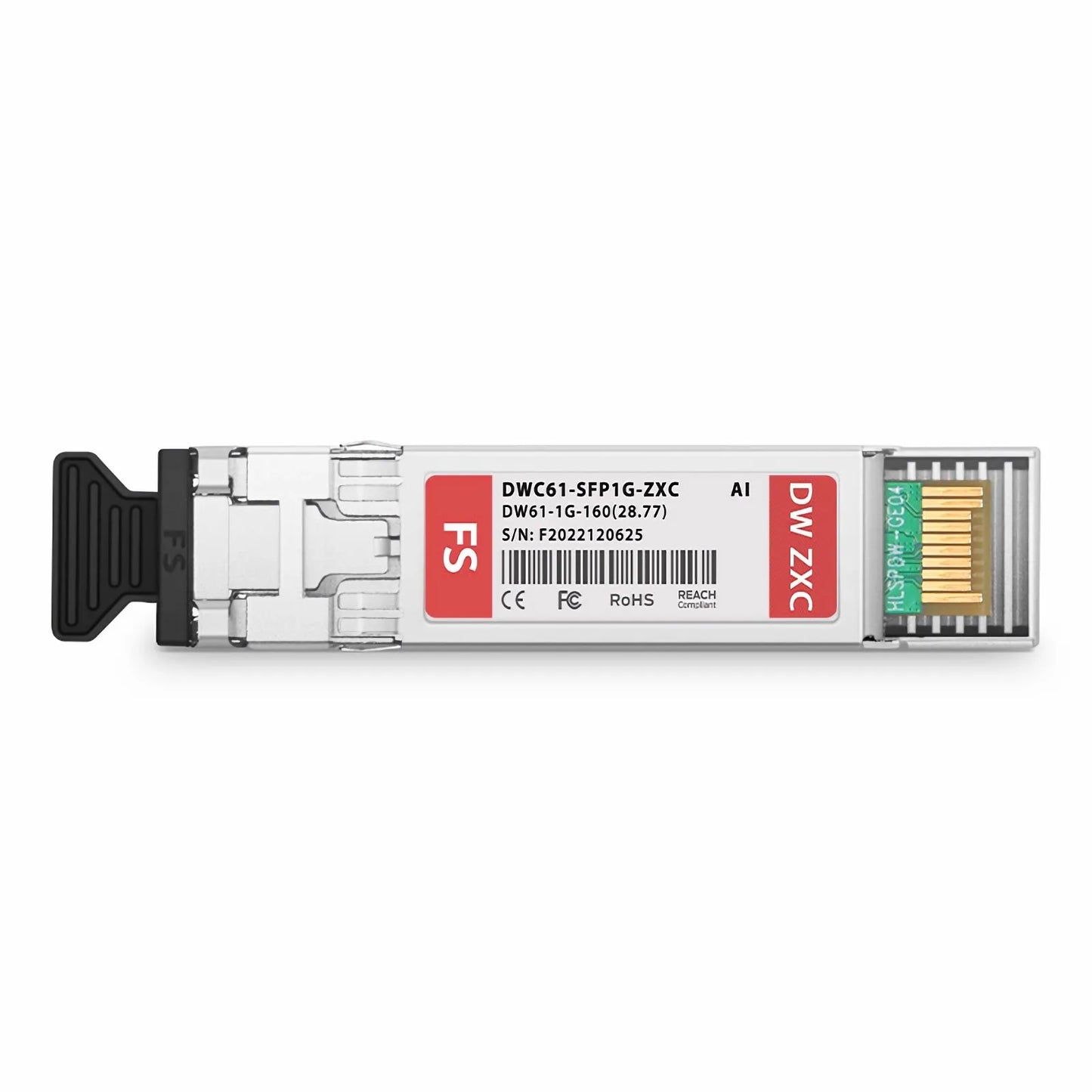 Arista C61 Compatible SFP 1000BASE-DWDM 1528.77nm 100GHz 160km DOM Duplex LC/UPC SMF Optical Transceiver Module for Transmission