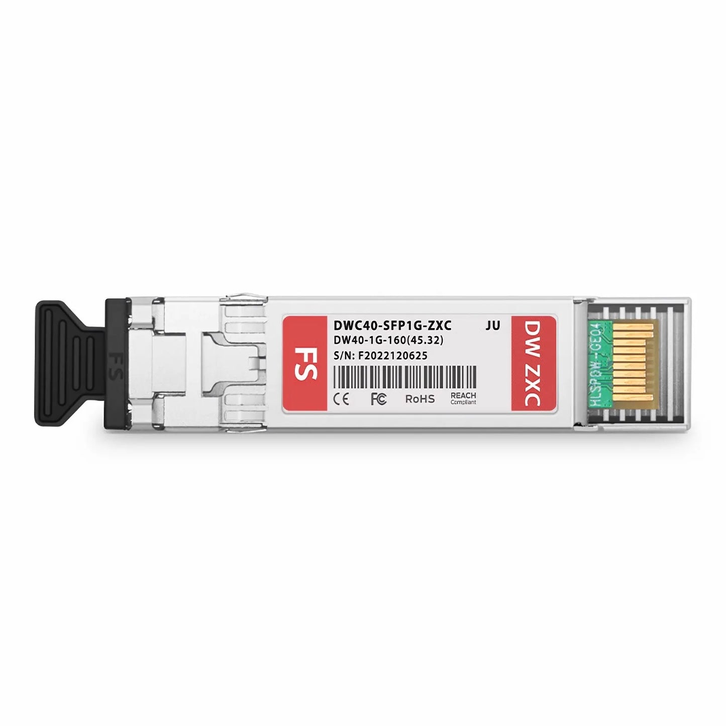 Juniper Networks C40 SFP-1G-DW40-160 Compatible SFP 1000BASE-DWDM 1545.32nm 100GHz 160km DOM Duplex LC/UPC SMF Optical Transceiver Module for Transmission