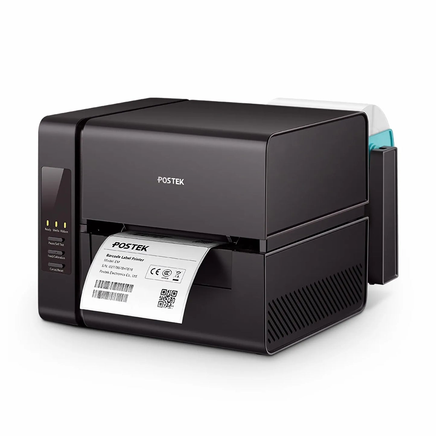 Postek E300i Commercial Label Printer with HEAT™, 4.5" Color LCD Touch Screen, 300dpi, 4ips Print Speed