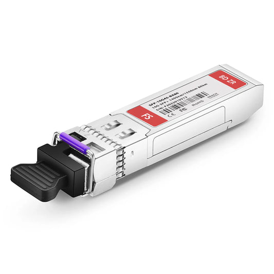 Cisco Compatible 10GBASE-BX80-U BiDi SFP+ 1490nm-TX/1550nm-RX 80km DOM Simplex LC/UPC SMF Optical Transceiver Module