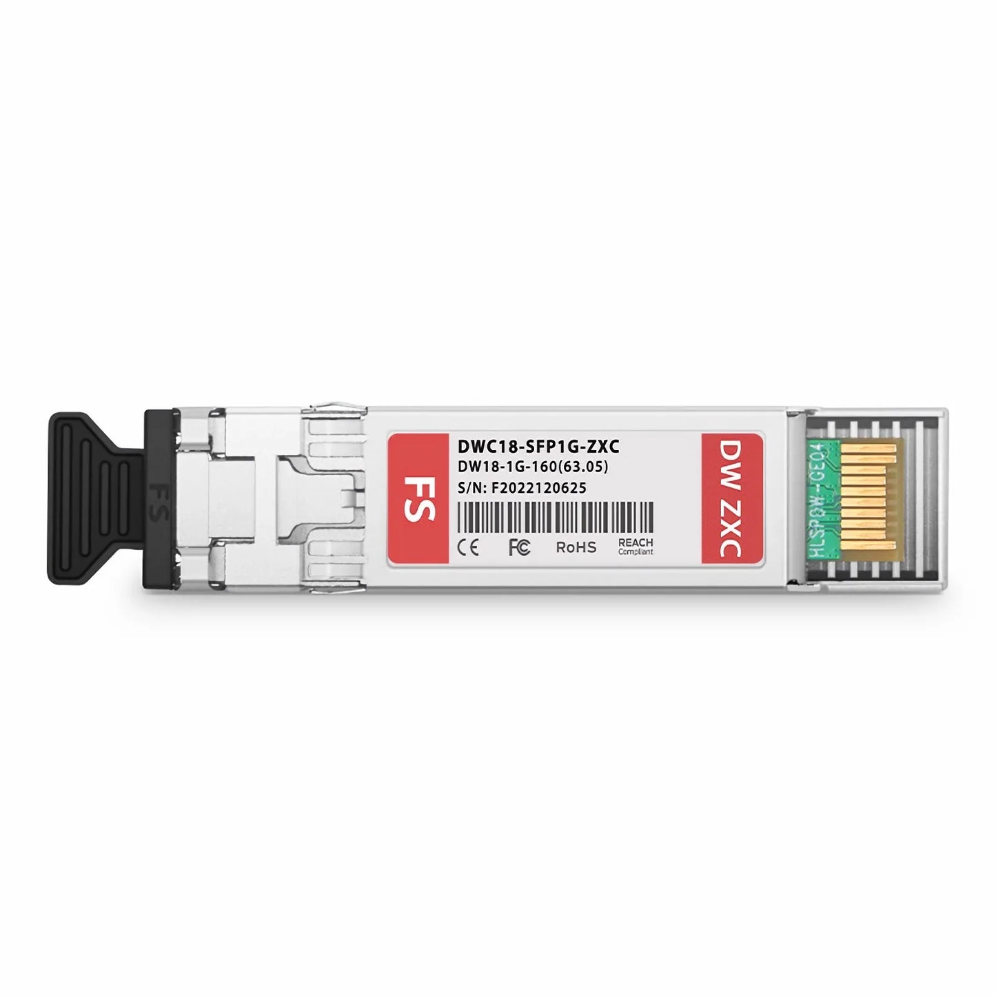 Cisco C18 DWDM-SFP-6305 Compatible SFP 1000BASE-DWDM 1563.05nm 100GHz 160km DOM Duplex LC/UPC SMF Optical Transceiver Module for Transmission