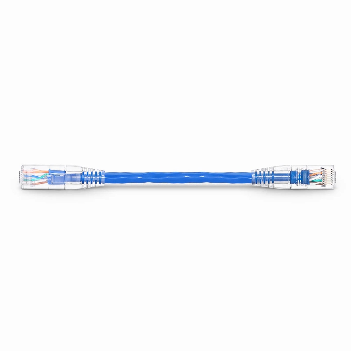 6in (0.15m) Cat6 24AWG Snagless Unshielded (U/UTP) PVC CM Ethernet Network Patch Cable, Blue, (10pcs/pack)