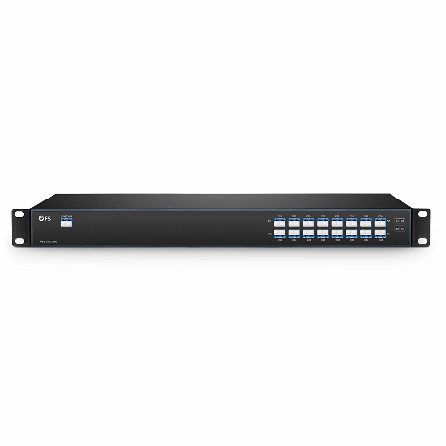 16 Channels DWDM Mux Demux, 100GHz C21-C36, 4.0dB Typical IL, LC/UPC, Single Fiber, Side-A, FMU 1U Rack Mount