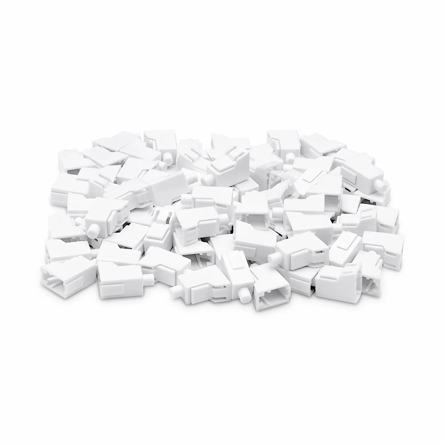 Universal Dust Cap for 1.25mm Ferrules Fits LC, White Color (100pcs/pack)