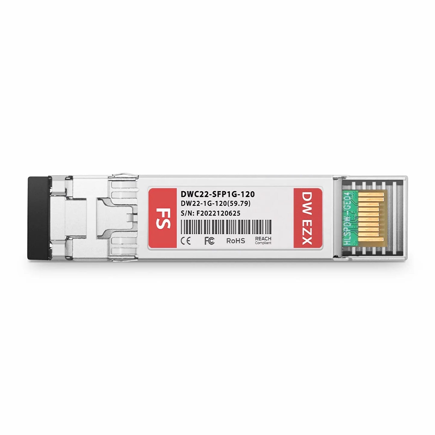 Cisco C22 DWDM-SFP-5979 Compatible SFP 1000BASE-DWDM 1559.79nm 100GHz 120km DOM Duplex LC/UPC SMF Optical Transceiver Module for Transmission