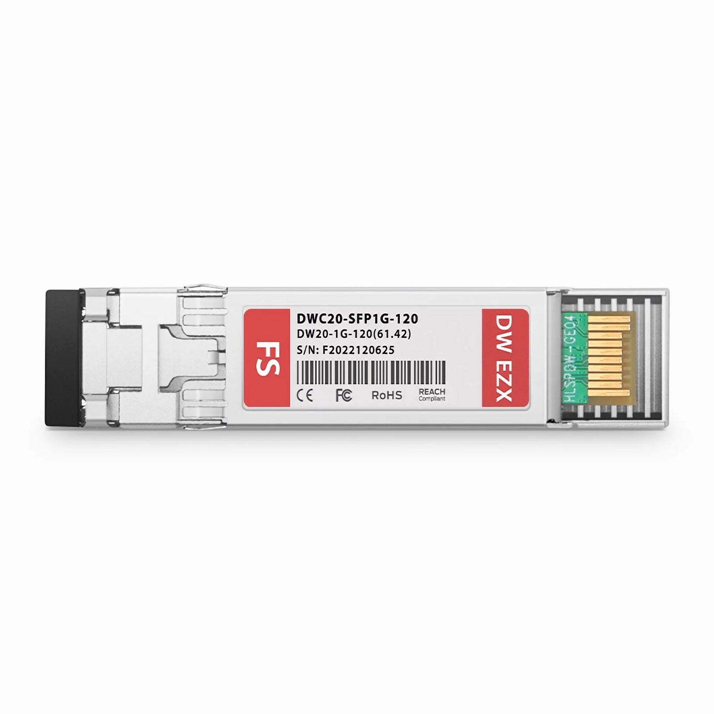 Cisco C20 DWDM-SFP-6141 Compatible SFP 1000BASE-DWDM 1561.42nm 100GHz 120km DOM Duplex LC/UPC SMF Optical Transceiver Module for Transmission