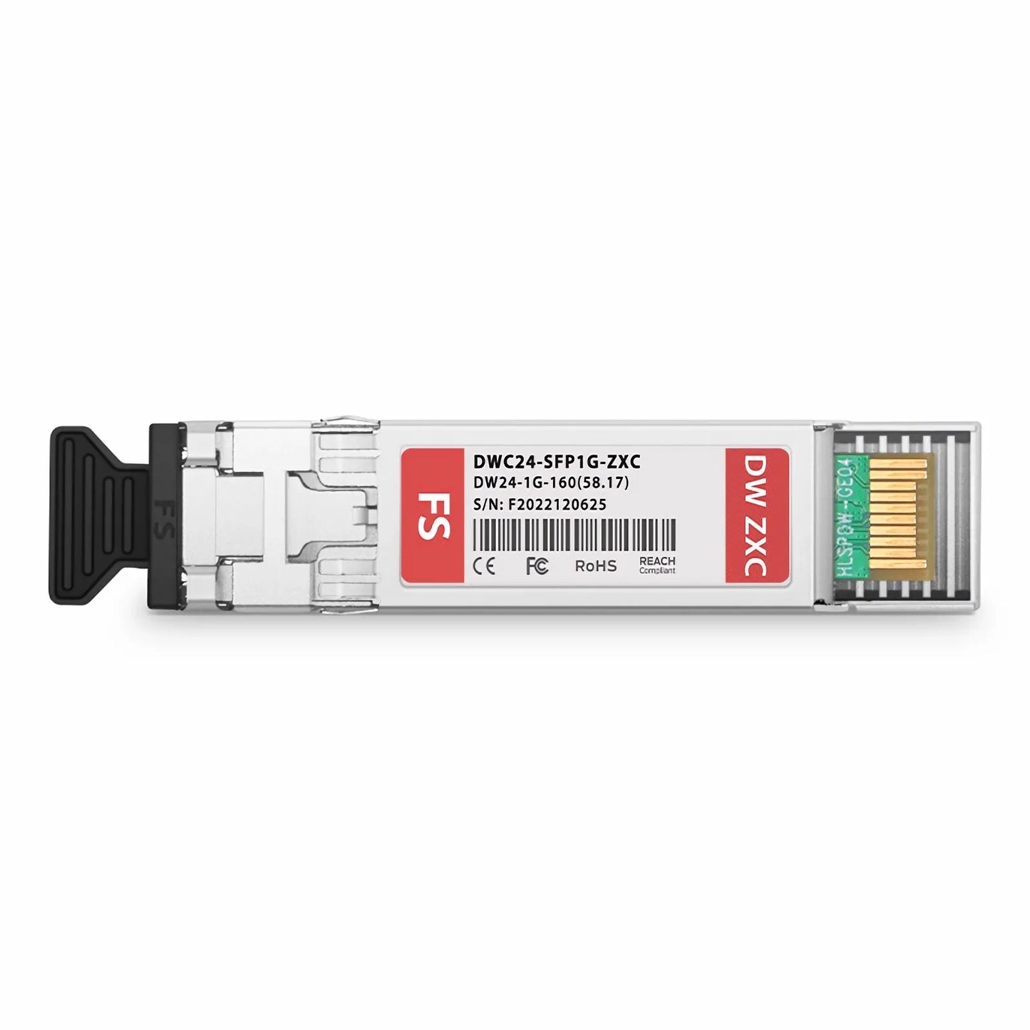 Cisco C24 DWDM-SFP-5817 Compatible SFP 1000BASE-DWDM 1558.17nm 100GHz 160km DOM Duplex LC/UPC SMF Optical Transceiver Module for Transmission