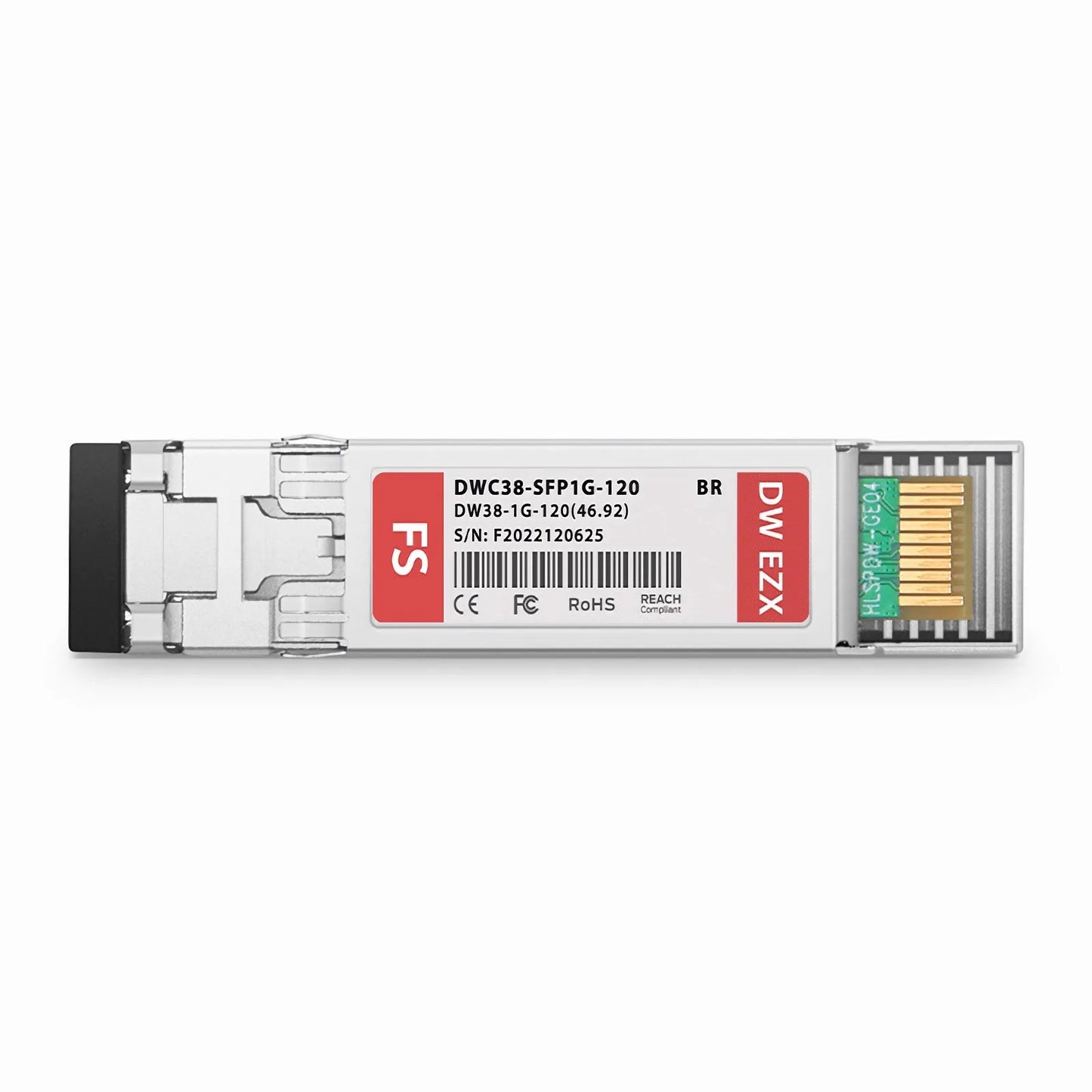 Brocade C38 1G-SFP-ZRD-1546.92-120 Compatible SFP 1000BASE-DWDM 1546.92nm 100GHz 120km DOM Duplex LC/UPC SMF Optical Transceiver Module for Transmission