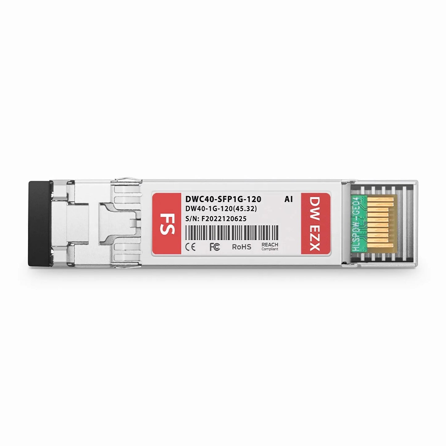 Arista C40 Compatible SFP 1000BASE-DWDM 1545.32nm 100GHz 120km DOM Duplex LC/UPC SMF Optical Transceiver Module for Transmission