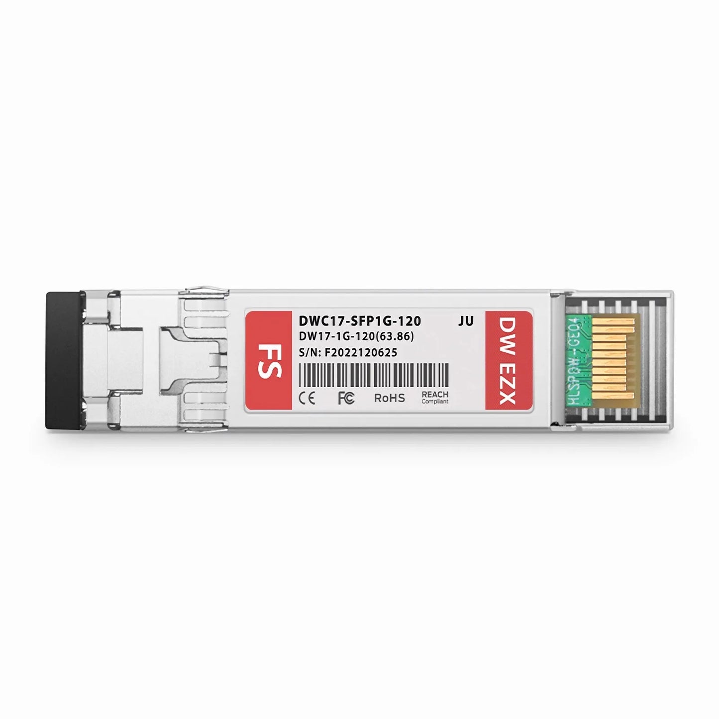 Juniper Networks C17 SFP-1G-DW17-120 Compatible SFP 1000BASE-DWDM 1563.86nm 100GHz 120km DOM Duplex LC/UPC SMF Optical Transceiver Module for Transmission