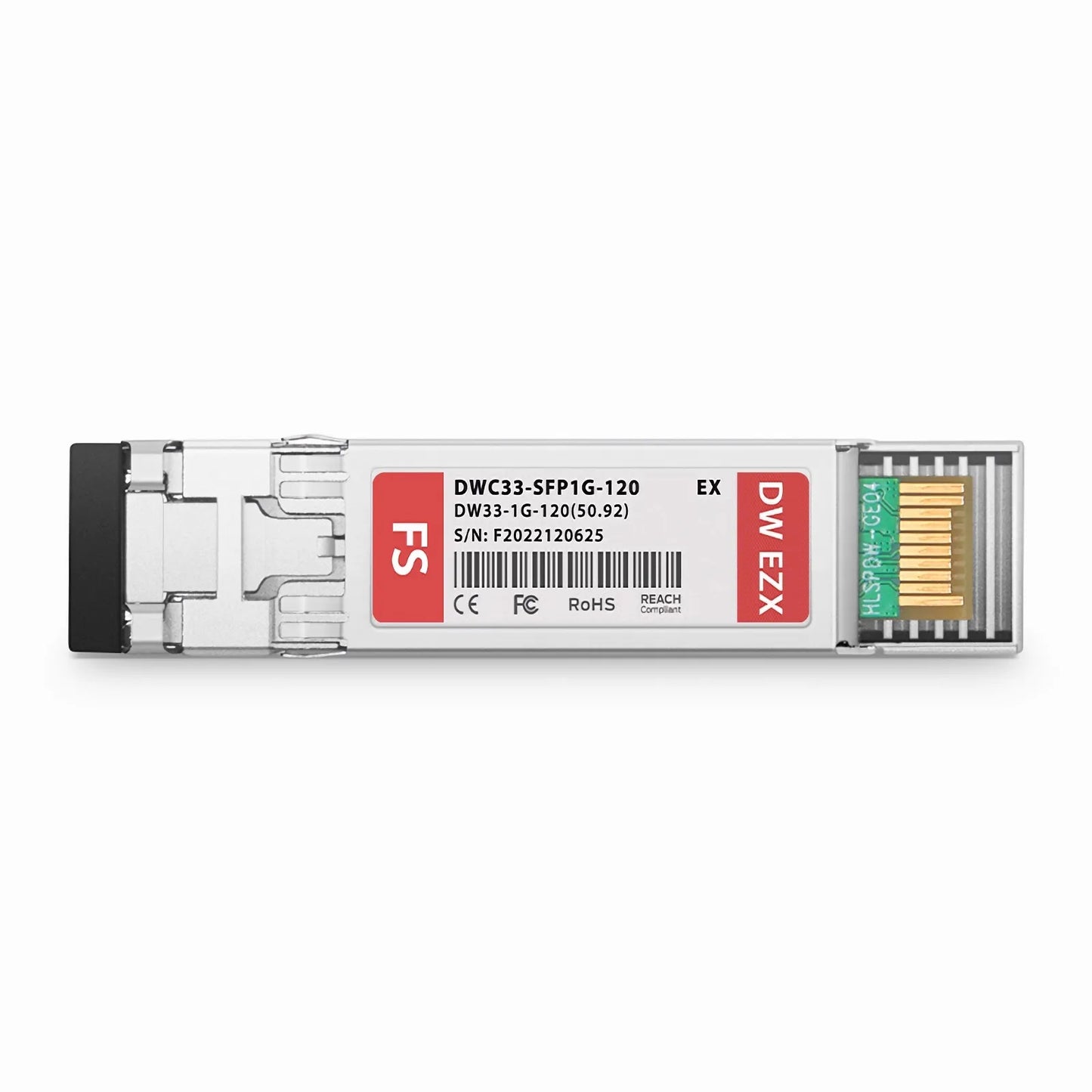 Extreme Networks C33 DWDM-SFP1G-50.92-120 Compatible SFP 1000BASE-DWDM 1550.92nm 100GHz 120km DOM Duplex LC/UPC SMF Optical Transceiver Module for Transmission