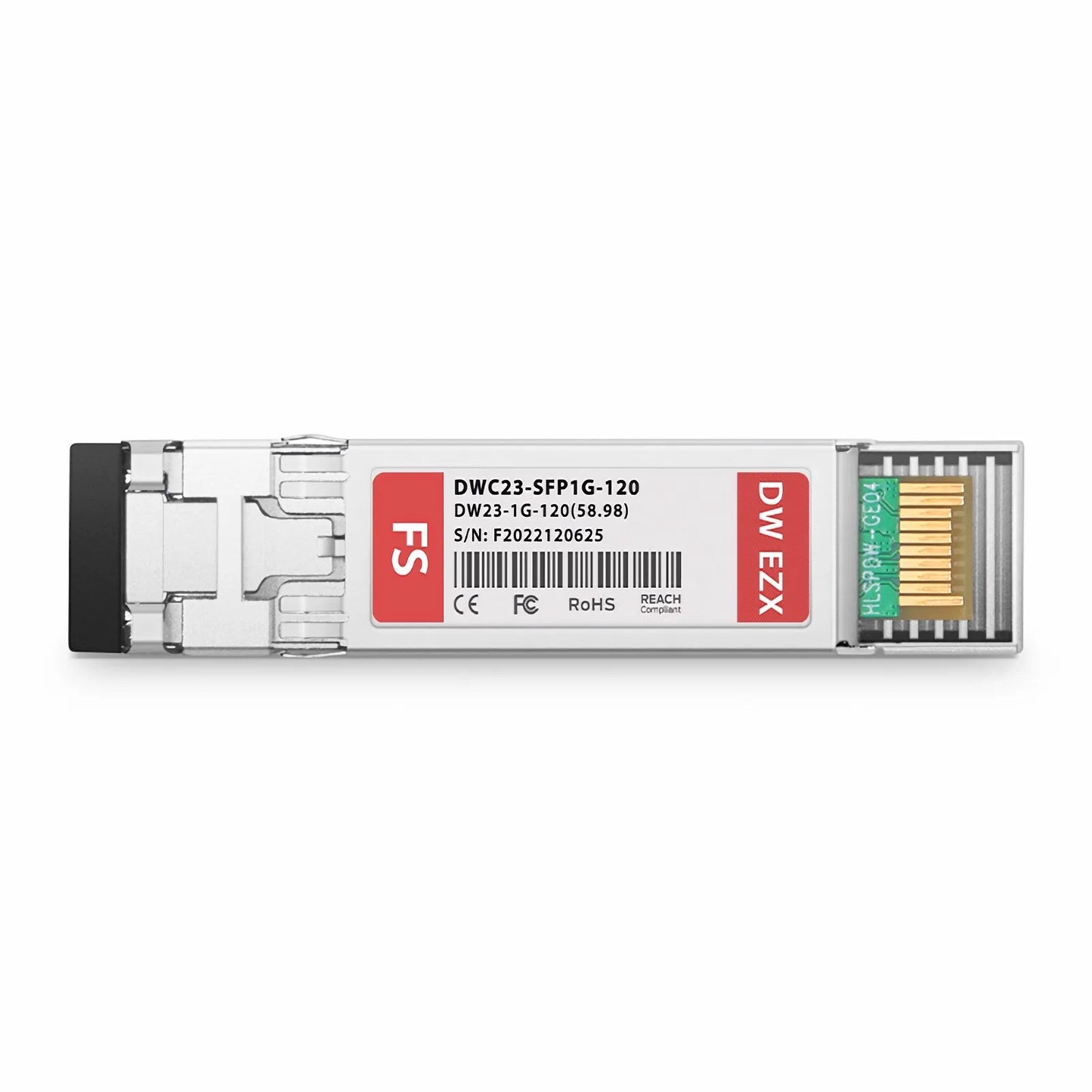 Cisco C23 DWDM-SFP-5898 Compatible SFP 1000BASE-DWDM 1558.98nm 100GHz 120km DOM Duplex LC/UPC SMF Optical Transceiver Module for Transmission