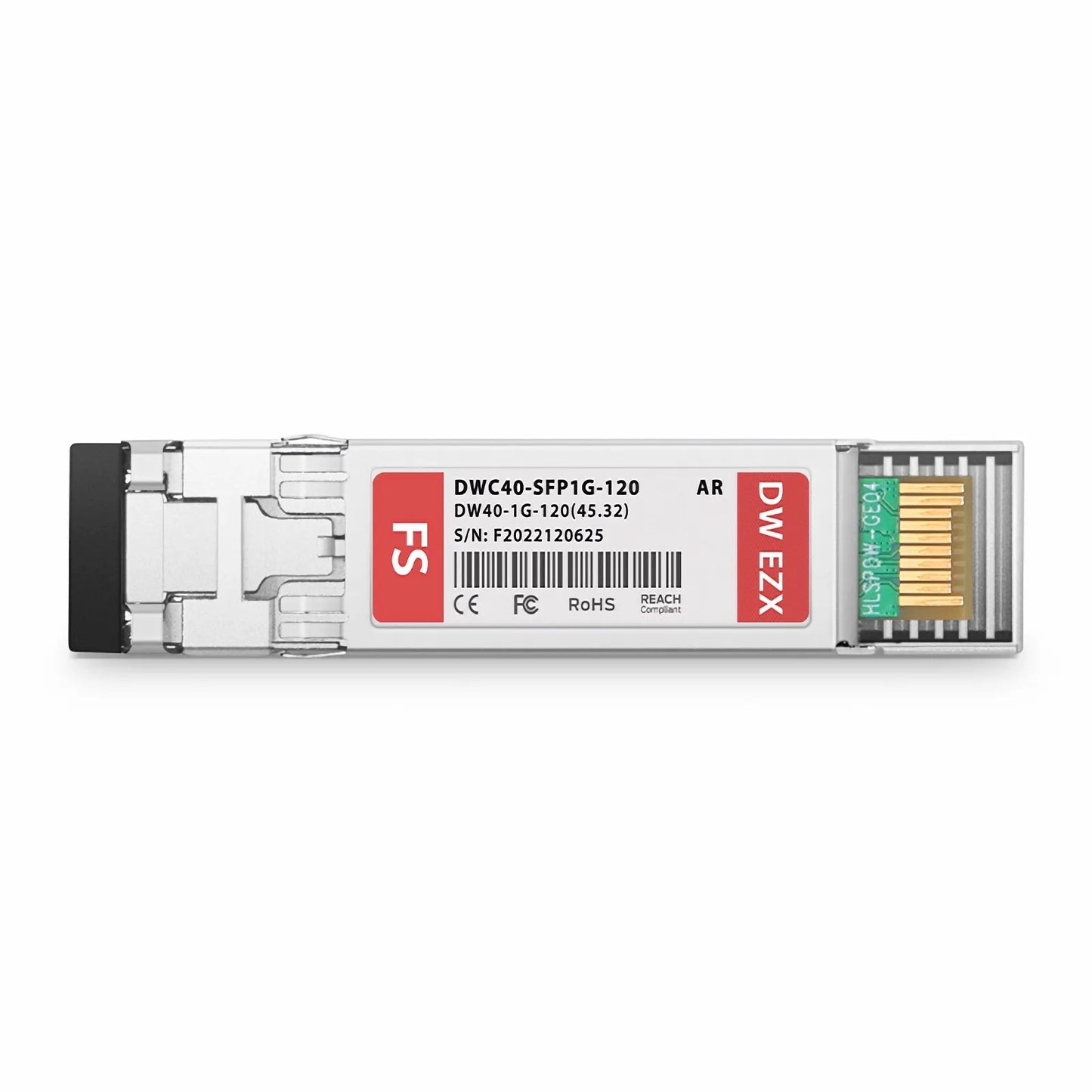 HPE Aruba C40 Compatible SFP 1000BASE-DWDM 1545.32nm 100GHz 120km DOM Duplex LC/UPC SMF Optical Transceiver Module for Transmission