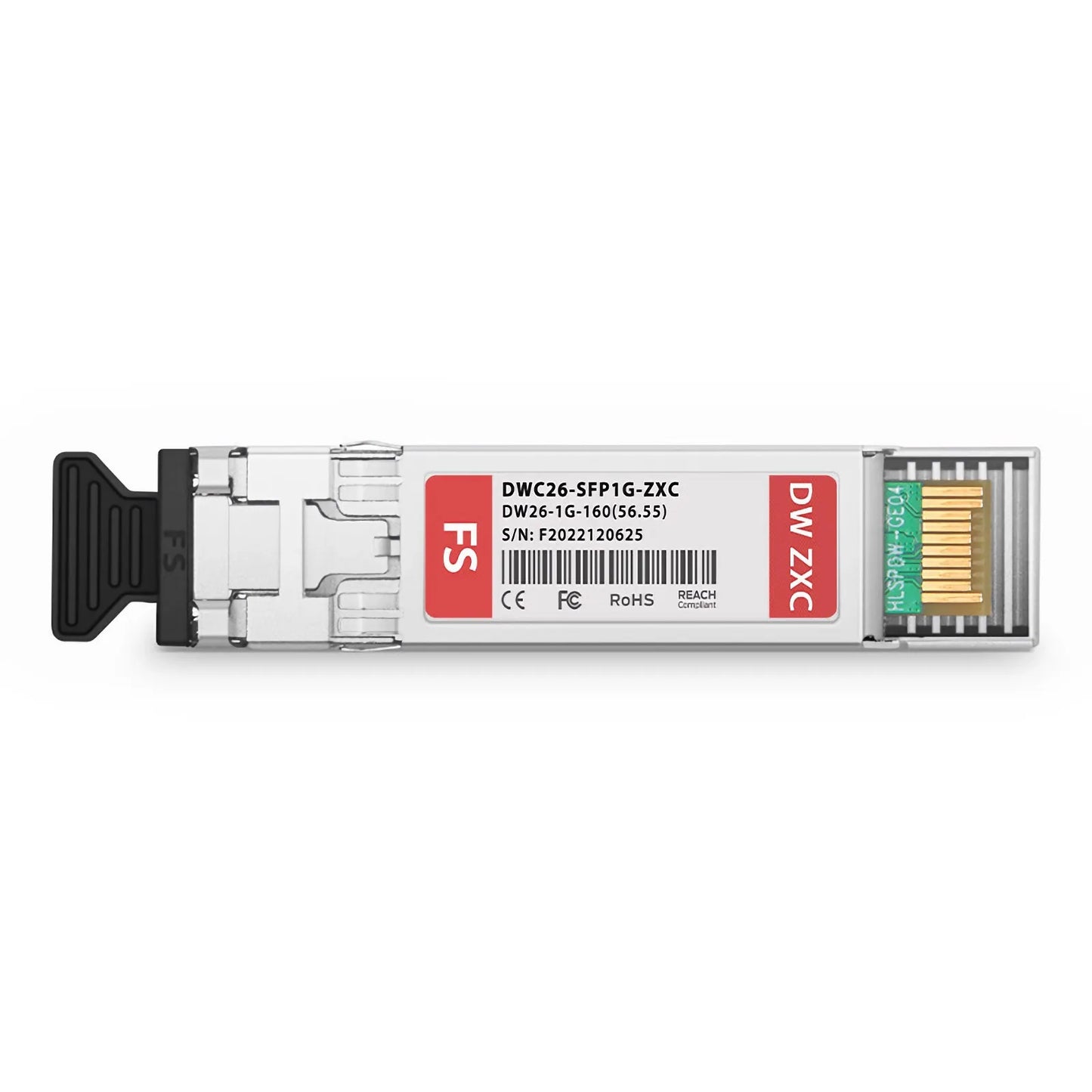 Cisco C26 DWDM-SFP-5655 Compatible SFP 1000BASE-DWDM 1556.55nm 100GHz 160km DOM Duplex LC/UPC SMF Optical Transceiver Module for Transmission