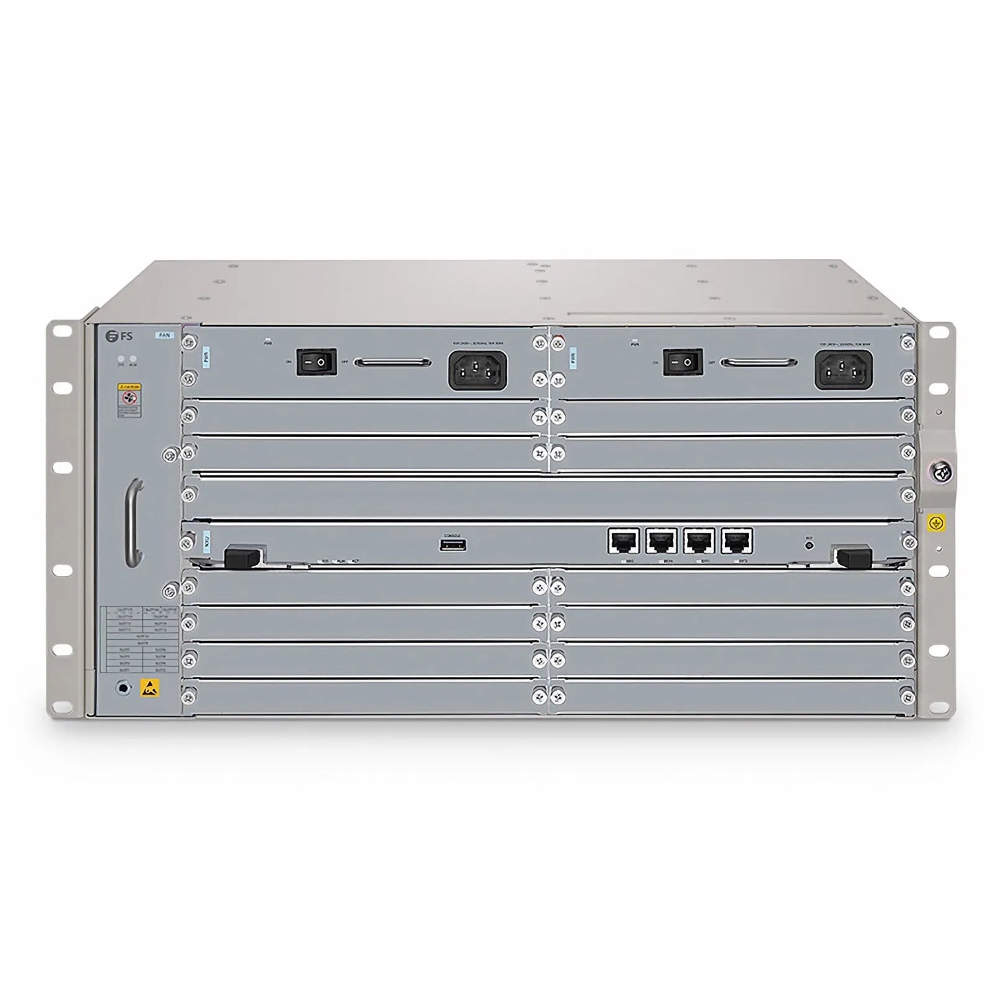 MS8100-CH5U, 12 Slots 5U Managed Unloaded Chassis, with MS-OTN Architecture, Support OTN/PTN/SDH, Redundant AC PSUs, Support FCP MS Management