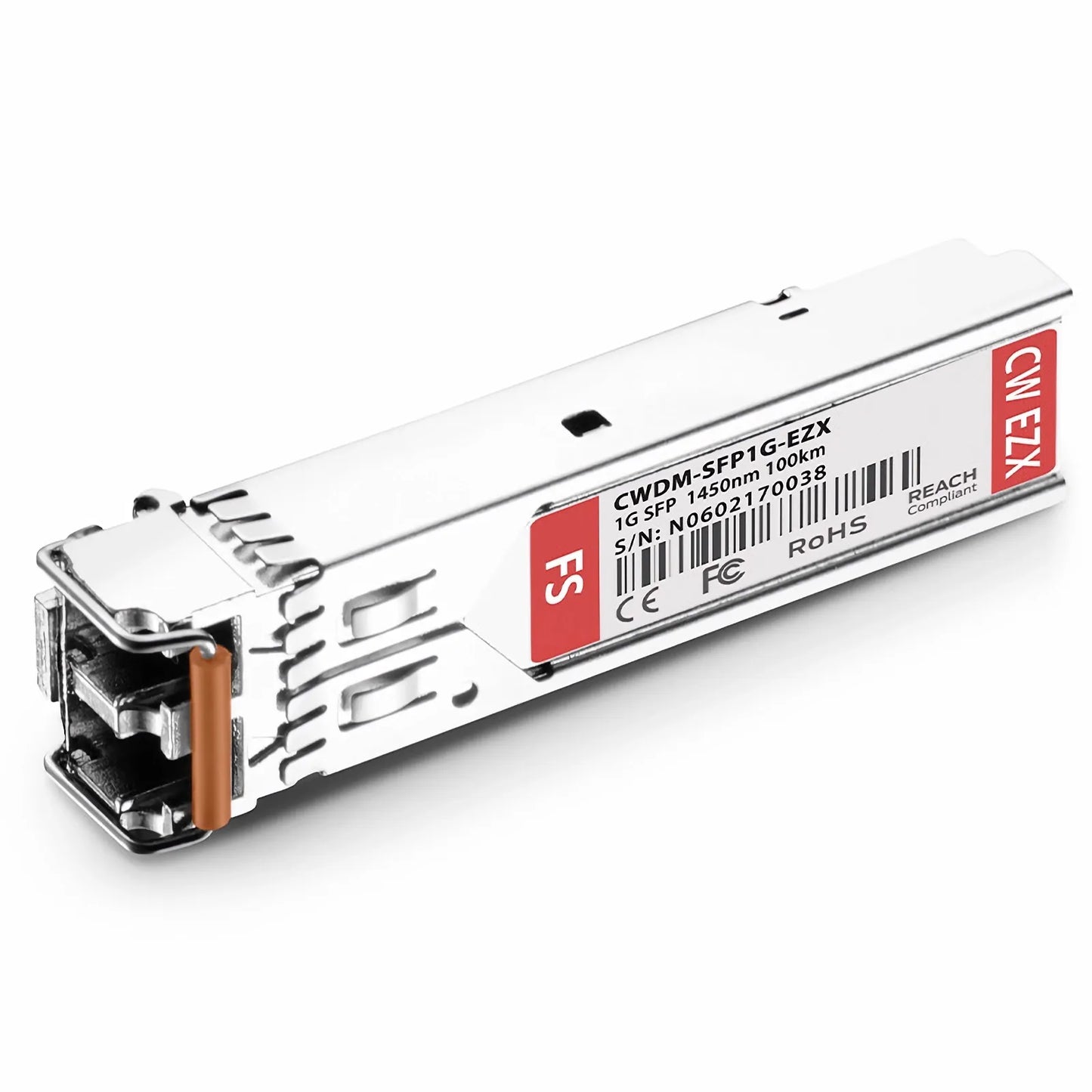 Cisco CWDM-SFP-1450-100 Compatible SFP 1000BASE-CWDM 1450nm 100km DOM Duplex LC/UPC SMF Optical Transceiver Module for Transmission