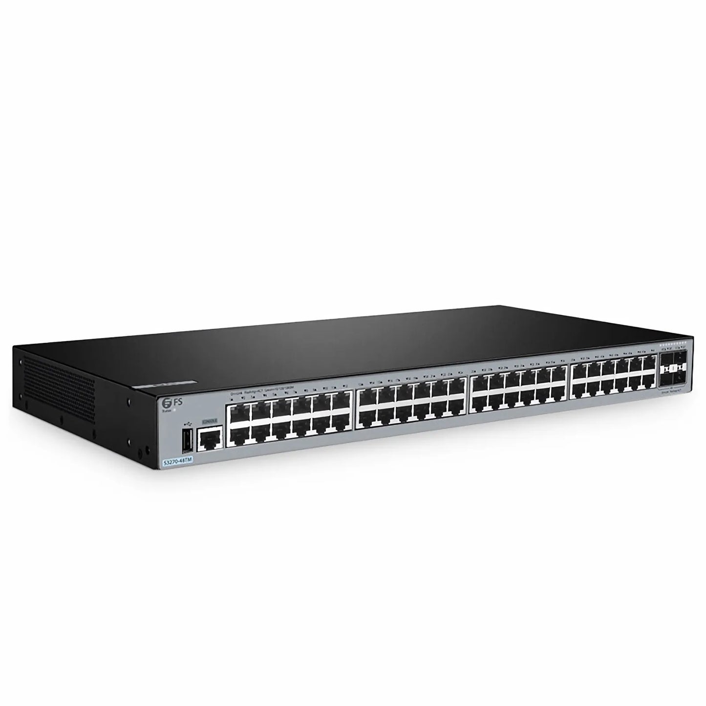 S3270-48TM, 48-Port Gigabit Ethernet L2+ Switch, 48 x Gigabit RJ45, with 4 x 1/2.5Gb SFP Uplinks, PicOS®, Broadcom Chip