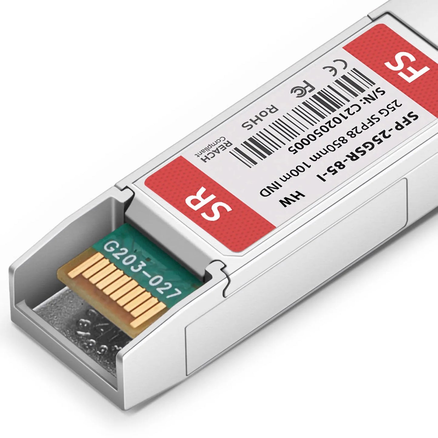 HW 02311KNR-I Compatible 25GBASE-SR SFP28 850nm 100m DOM Duplex LC/UPC MMF Optical Transceiver Module (Industrial)
