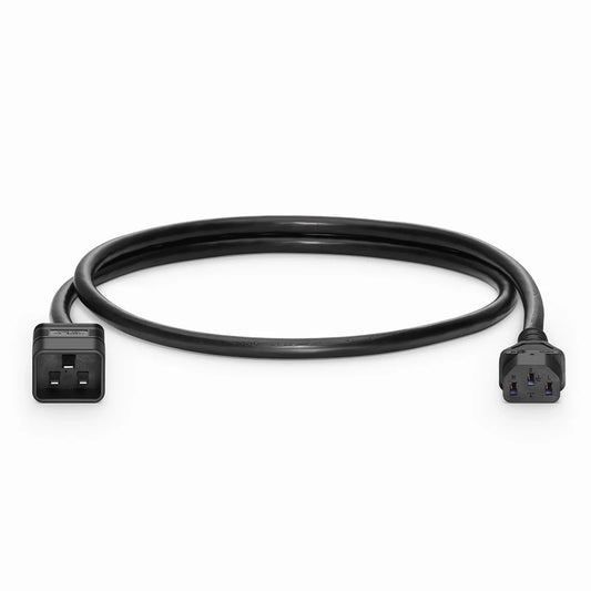 3ft (0.9m) IEC60320 C20 to IEC60320 C13 14AWG 250V/10A Power Cord, Black