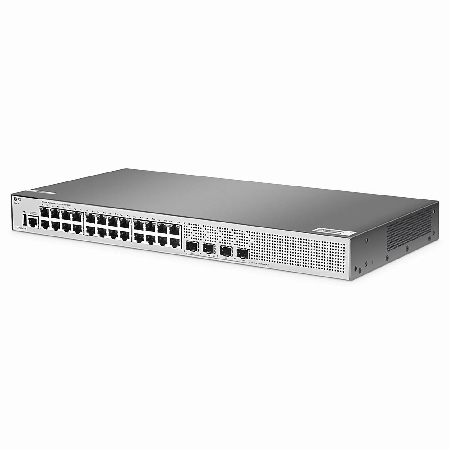 S3270-24TM, 24-Port Gigabit Ethernet L2+ Switch, 24 x Gigabit RJ45, with 4 x 1/2.5Gb SFP Uplinks, PicOS®, Broadcom Chip