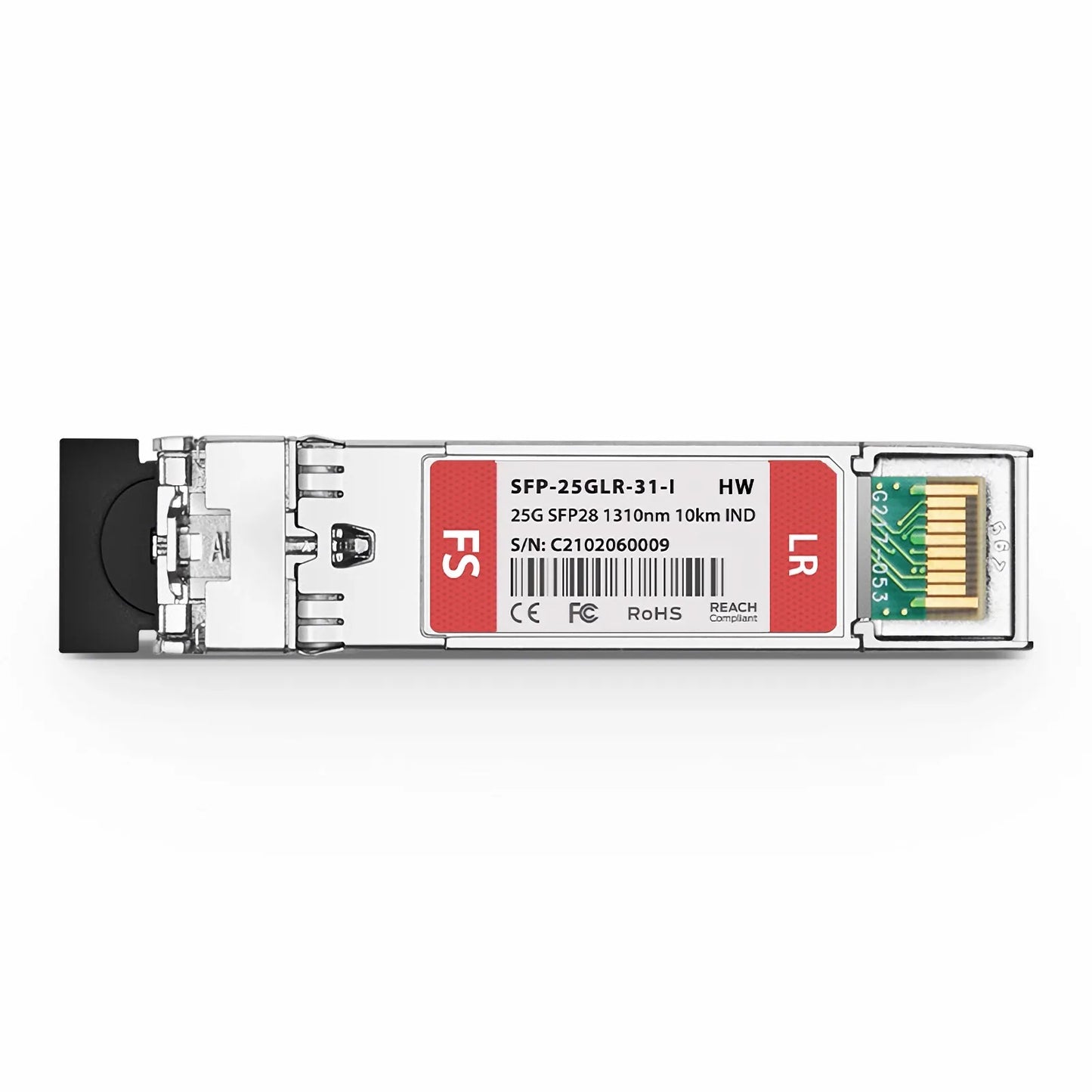 HW SFP28-25G-LR-I Compatible 25GBASE-LR SFP28 1310nm 10km DOM Duplex LC/UPC SMF Optical Transceiver Module (Industrial)