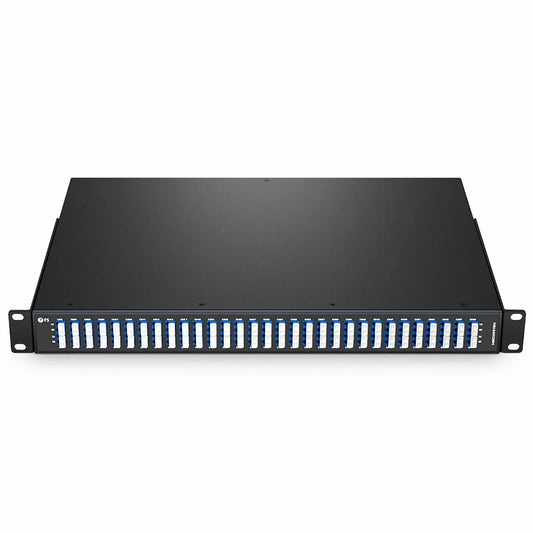 60 Channels Even DWDM Mux Demux, Super C-band 100GHz 190.7-196.6THz , with Monitor Port, 6.0dB Typical IL, LC/UPC, Dual Fiber, FMU 1U Rack Mount