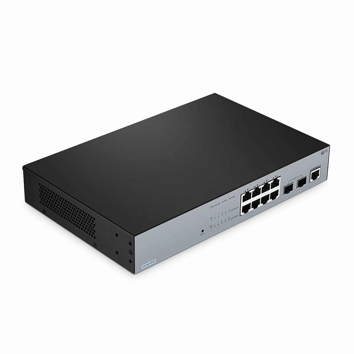 S3150-8T2F, 8-Port Gigabit Ethernet L2+ Compact Switch, 8 x Gigabit RJ45, with 2 x 1Gb SFP Uplinks, Fanless