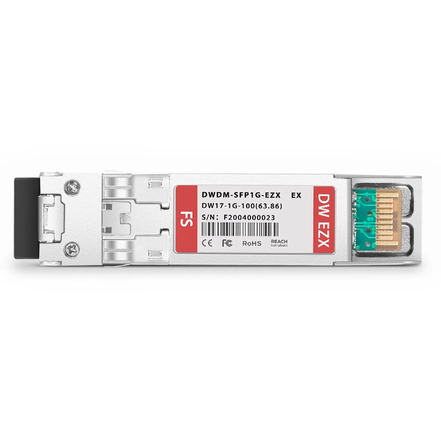 Extreme Networks C17 DWDM-SFP1G-63.86-100 Compatible SFP 1000BASE-DWDM 1563.86nm 100GHz 100km DOM Duplex LC/UPC SMF Optical Transceiver Module for Transmission