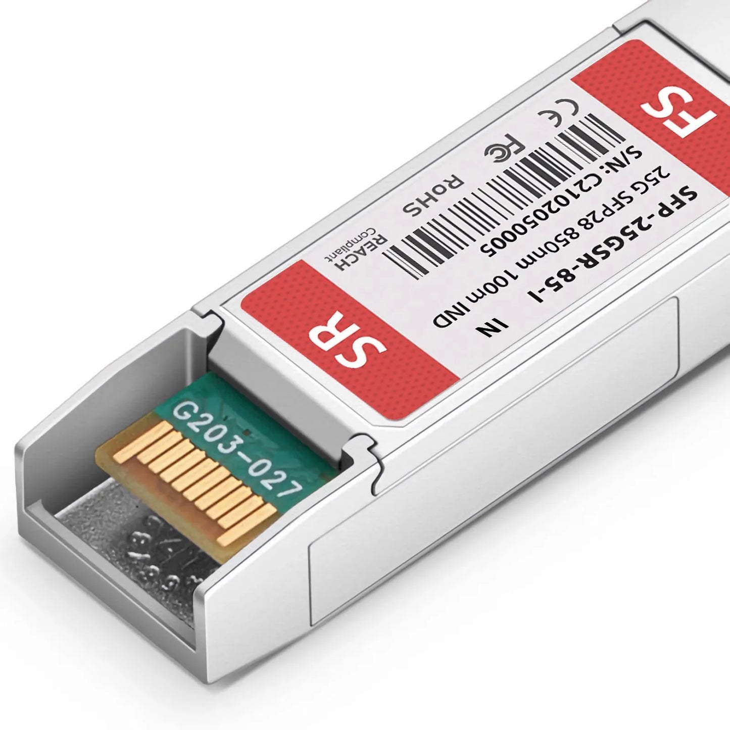 Intel E25GSFP28SR Compatible 25GBASE-SR SFP28 850nm 100m DOM Duplex LC/UPC MMF Optical Transceiver Module (Industrial)
