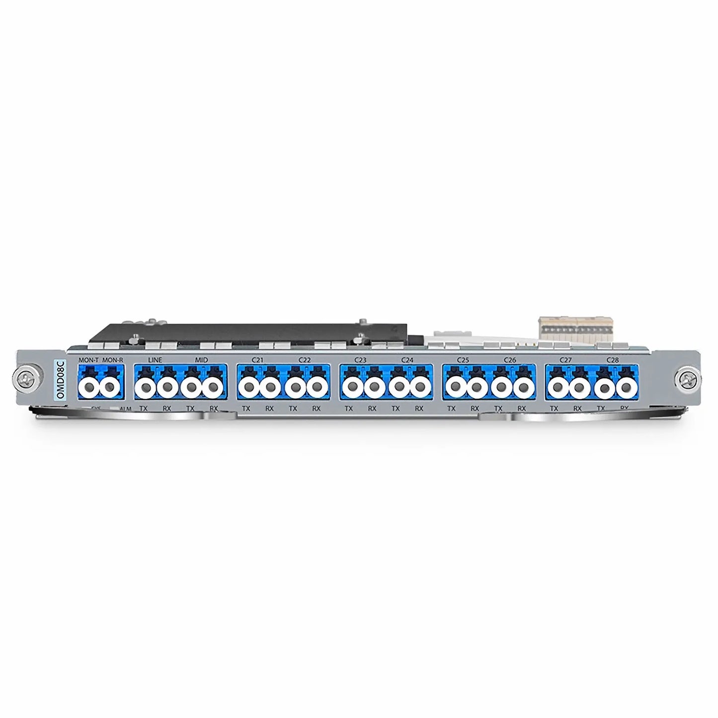 Customized 8 Channels Active DWDM Mux Demux, 100GHz, with Monitor Port and Cascade Port, LC/UPC, Dual Fiber, MS8100 Plug-in Module