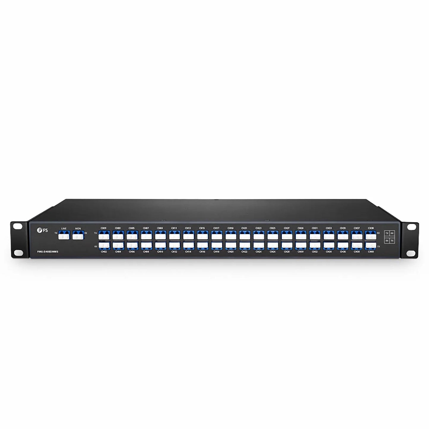 40 Channels Even DWDM Mux Demux, Super C-band 150GHz 190.7125-196.5625THz, with Monitor Port, 5.5dB Typical IL, LC/UPC, Dual Fiber, FMU 1U Rack Mount
