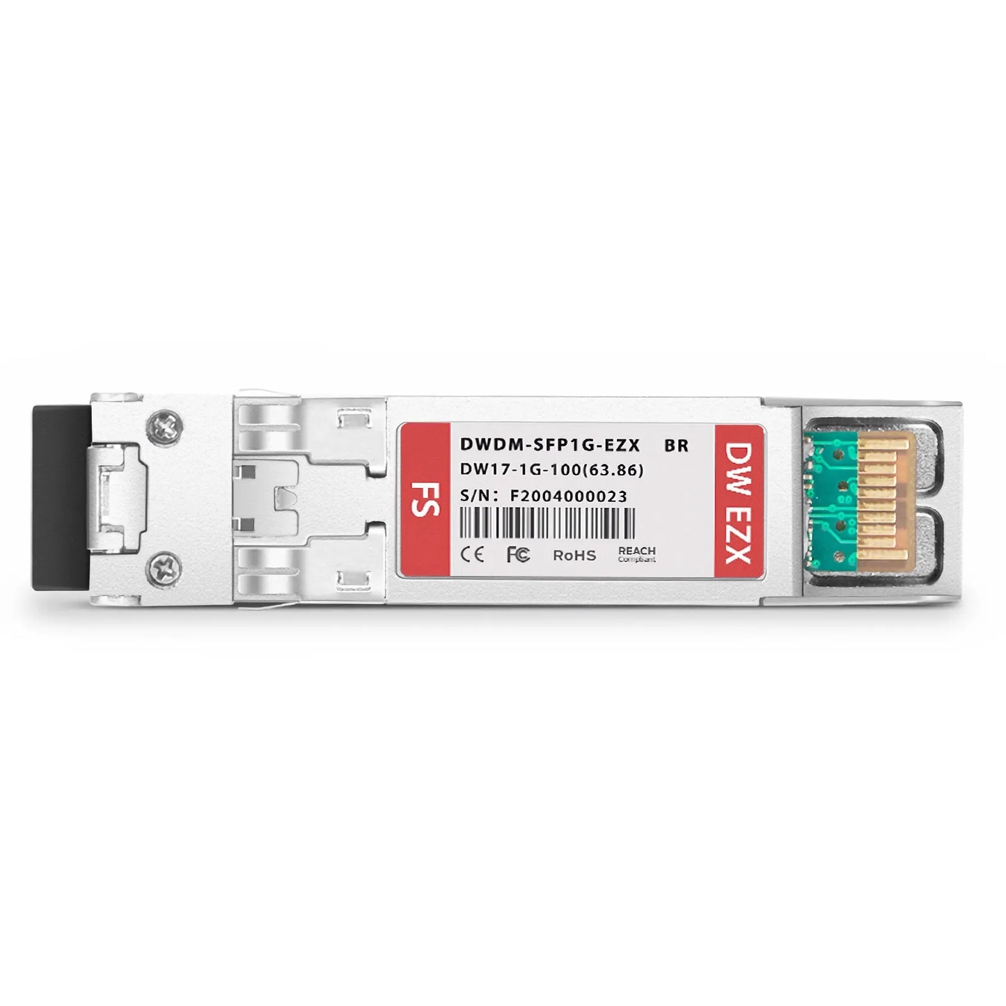 Brocade C17 1G-SFP-ZRD-1563.86-100 Compatible SFP 1000BASE-DWDM 1563.86nm 100GHz 100km DOM Duplex LC/UPC SMF Optical Transceiver Module for Transmission