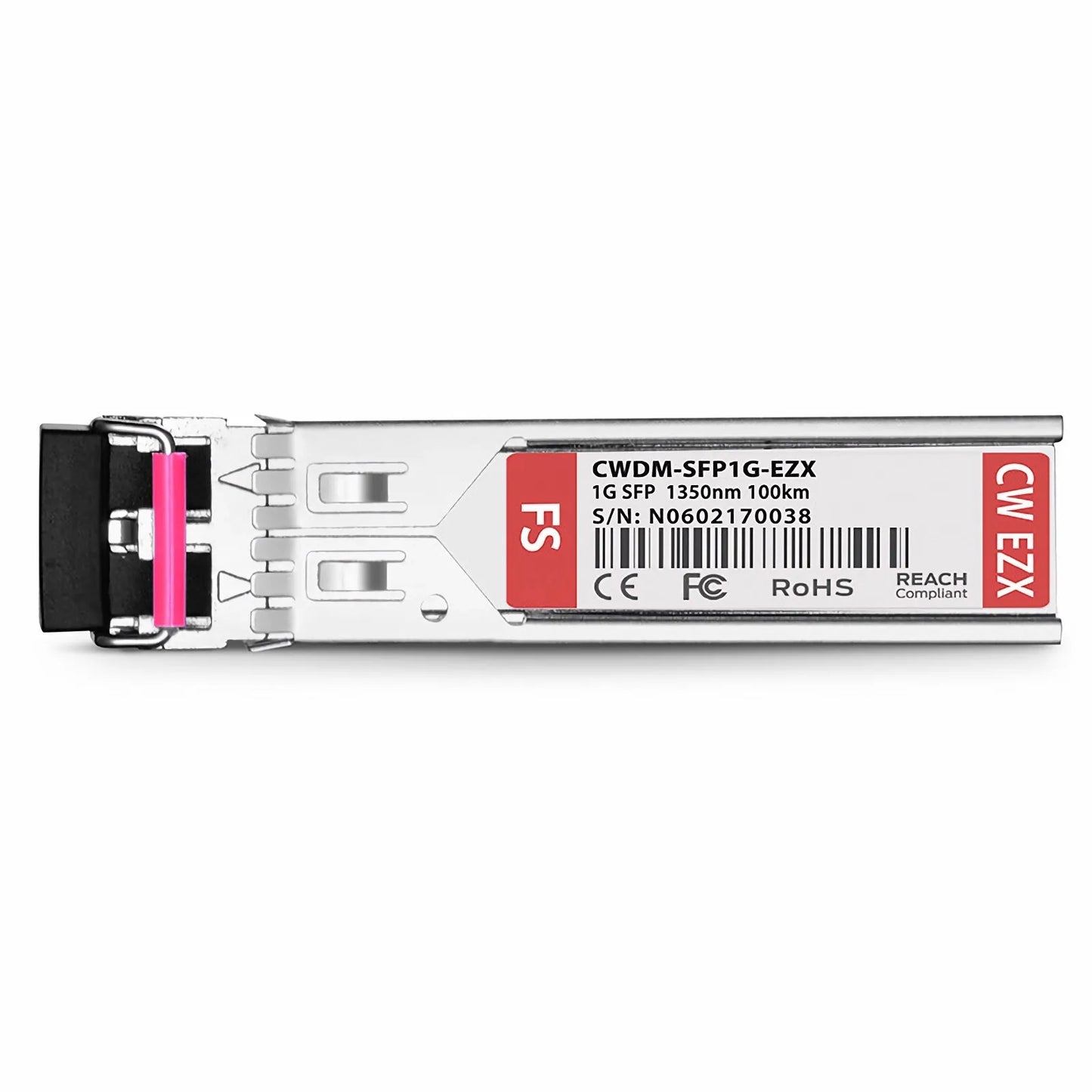 Cisco CWDM-SFP-1350-100 Compatible SFP 1000BASE-CWDM 1350nm 100km DOM Duplex LC/UPC SMF Optical Transceiver Module for Transmission