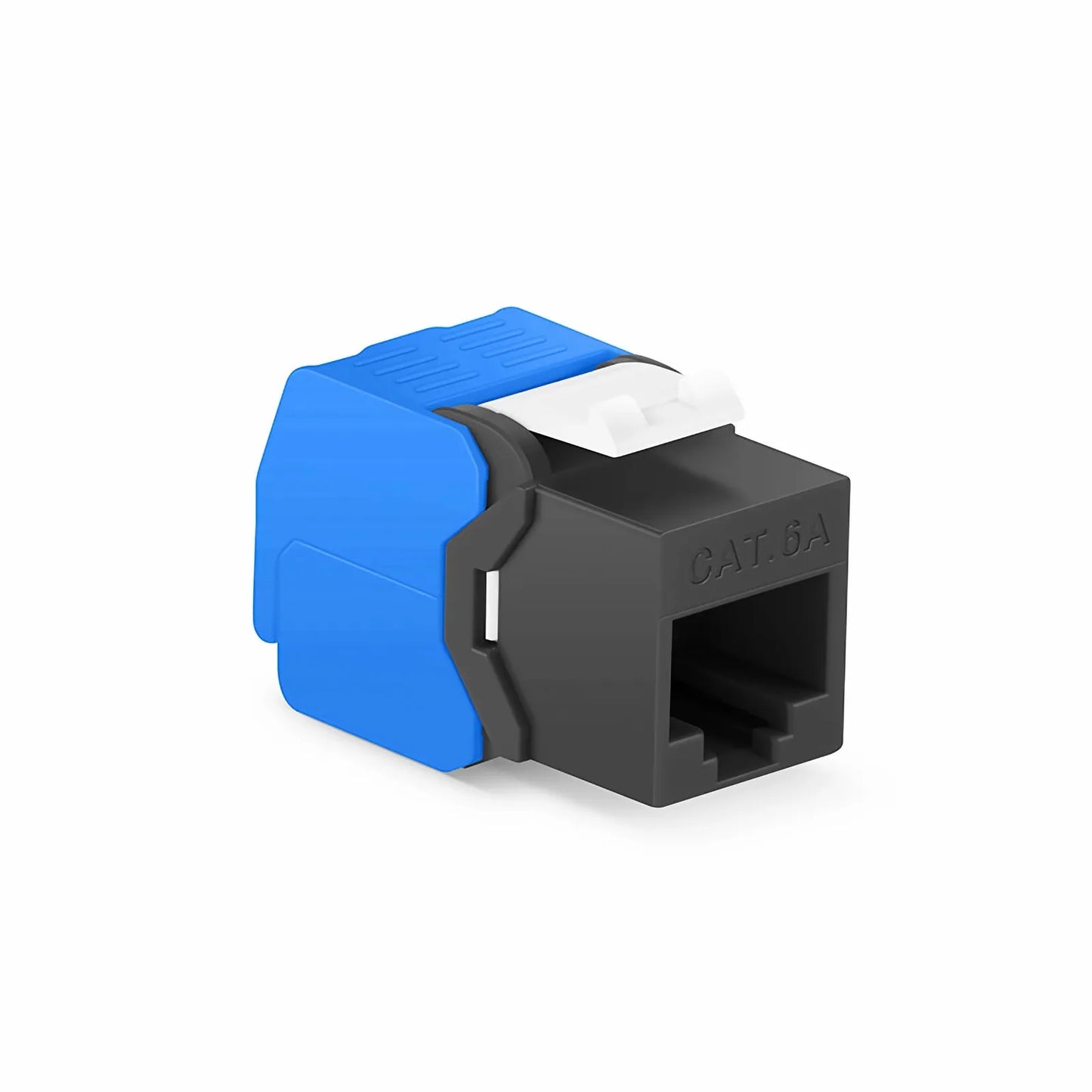 Cat6a RJ45 (8P8C) Unshielded Toolless Keystone Jack Module, Black (10 pcs/Pack)
