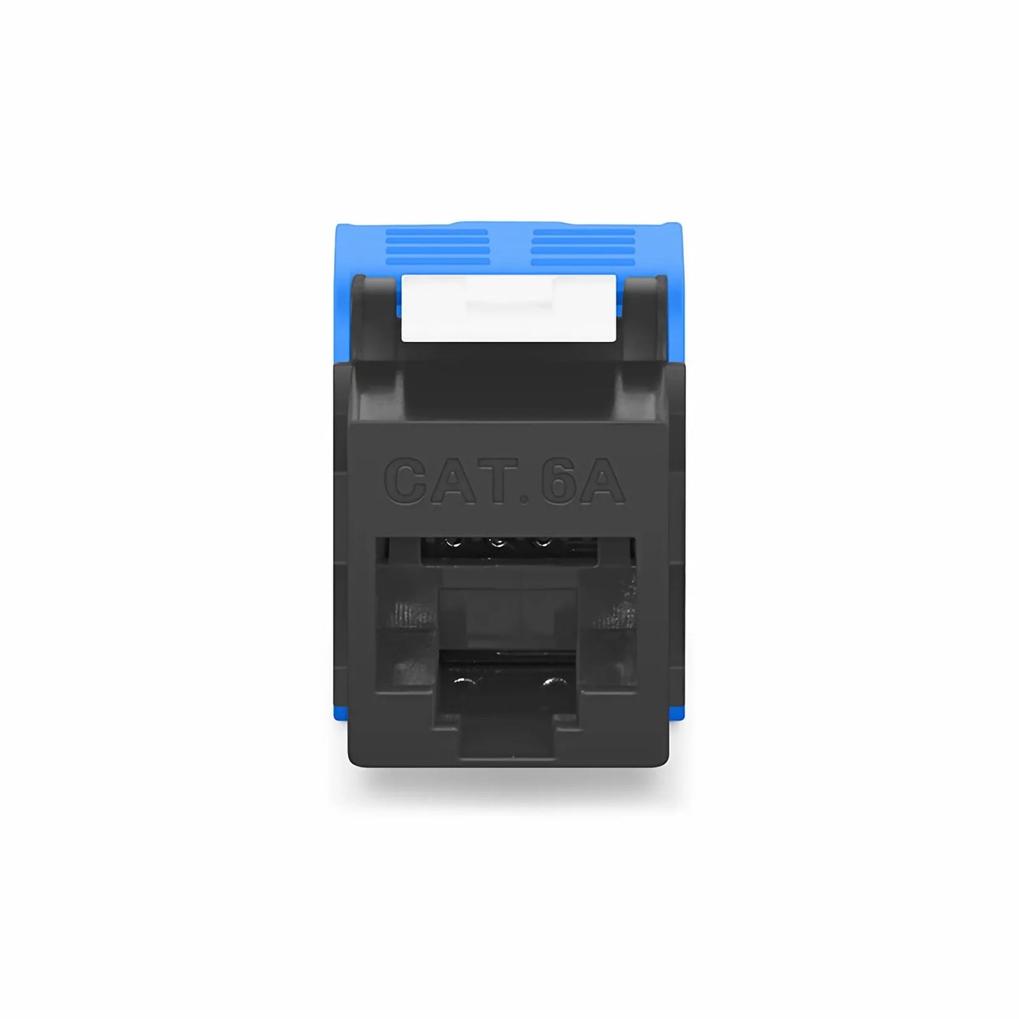Cat6a RJ45 (8P8C) Unshielded Toolless Keystone Jack Module, Black (10 pcs/Pack)