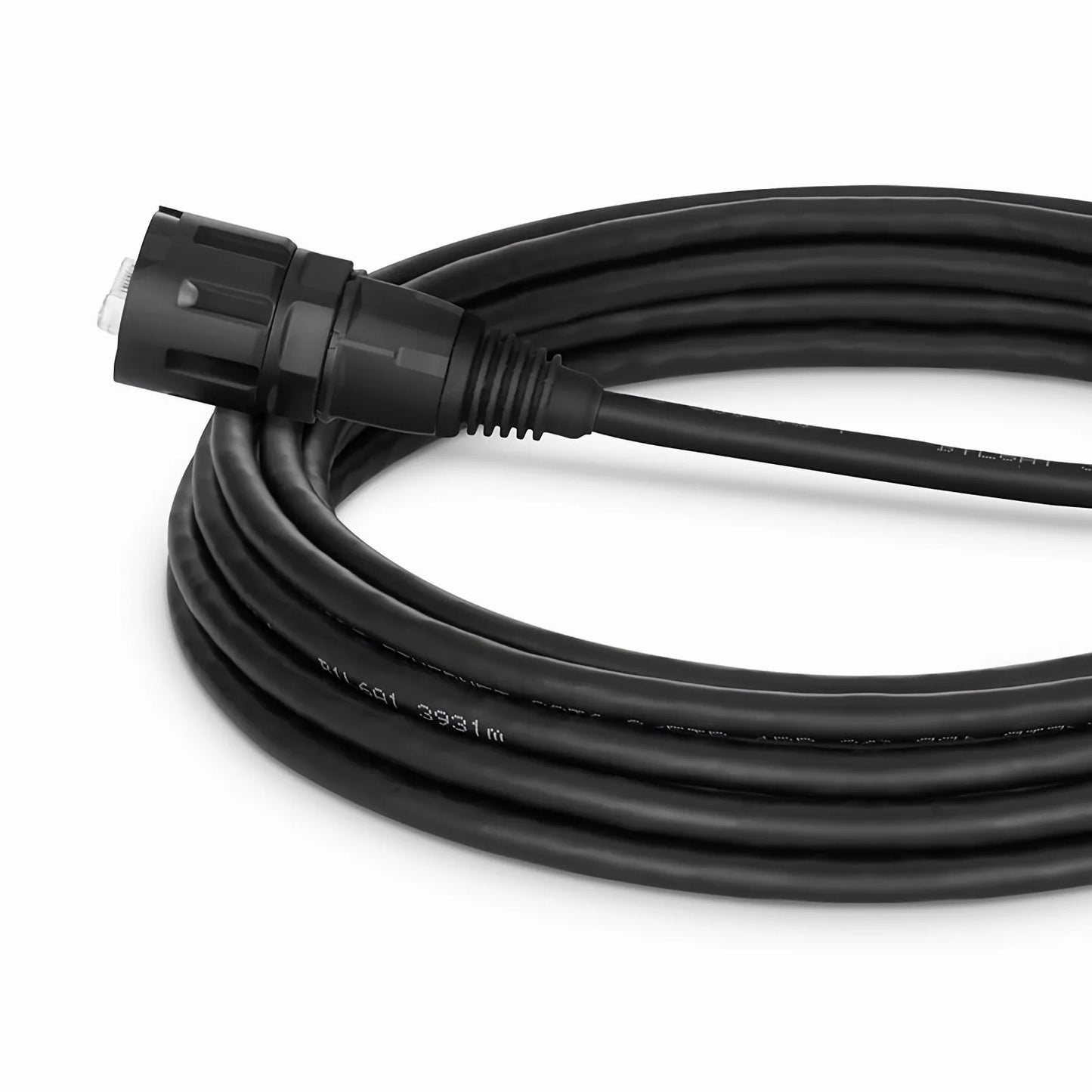 16ft (5m) Industrial Cat6a Non-booted Shielded (SFTP) PVC IP65 Ethernet Network Patch Cable, Black