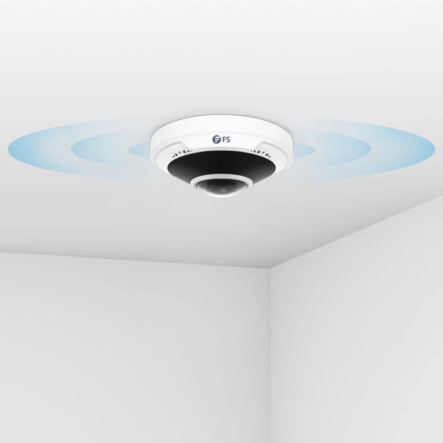 IPC301-5M-F Fisheye Camera, Fixed 5MP with Build-in Mic, 33ft Night Vision, IP66 & IK10 360° Panoramic PoE Network Camera with 1.4mm Lens
