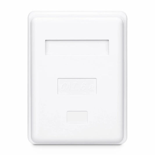 Cat6a RJ45 Shielded Surface Mount Box, 1 Port, White