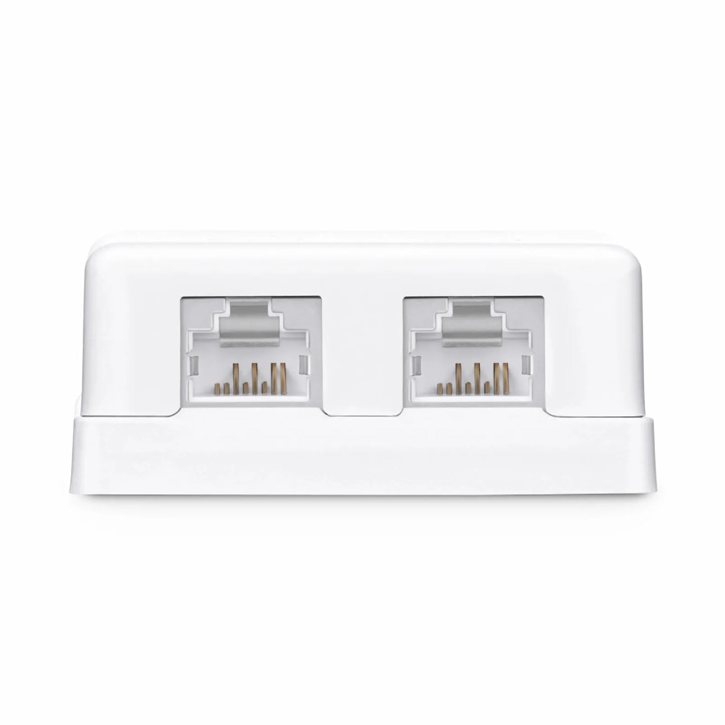 Cat6a RJ45 Shielded Surface Mount Box, 2 Ports, White