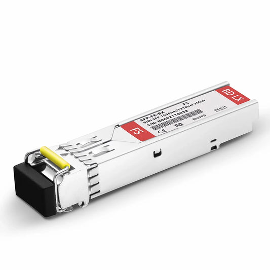 100BASE-BX-D SFP BiDi 1550nm-TX/1310nm-RX 20km DOM Simplex LC SMF Optical Transceiver Module for FS Switches